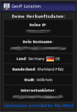 GeoIP Location Panel