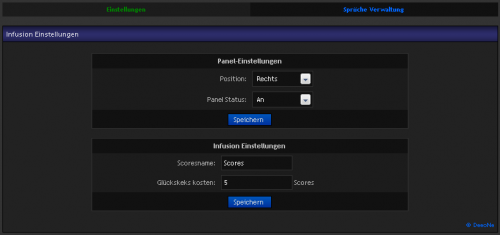 Keks Admin Settings