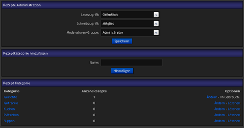 Rezept Admin